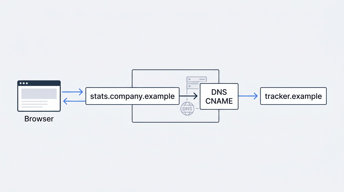 A diagram of how CNAME cloaking works