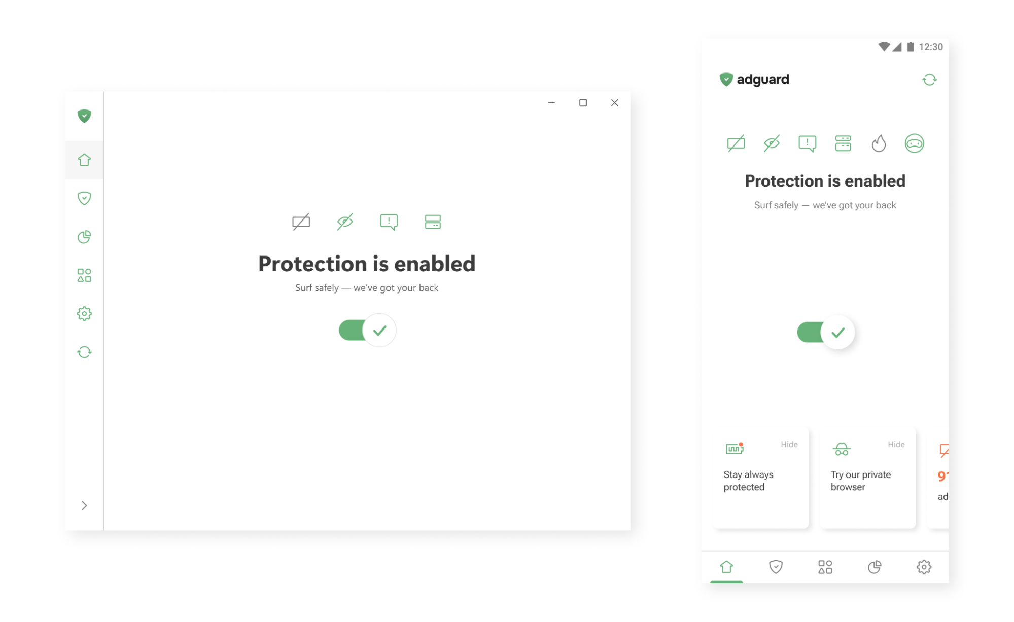One button to enable protection