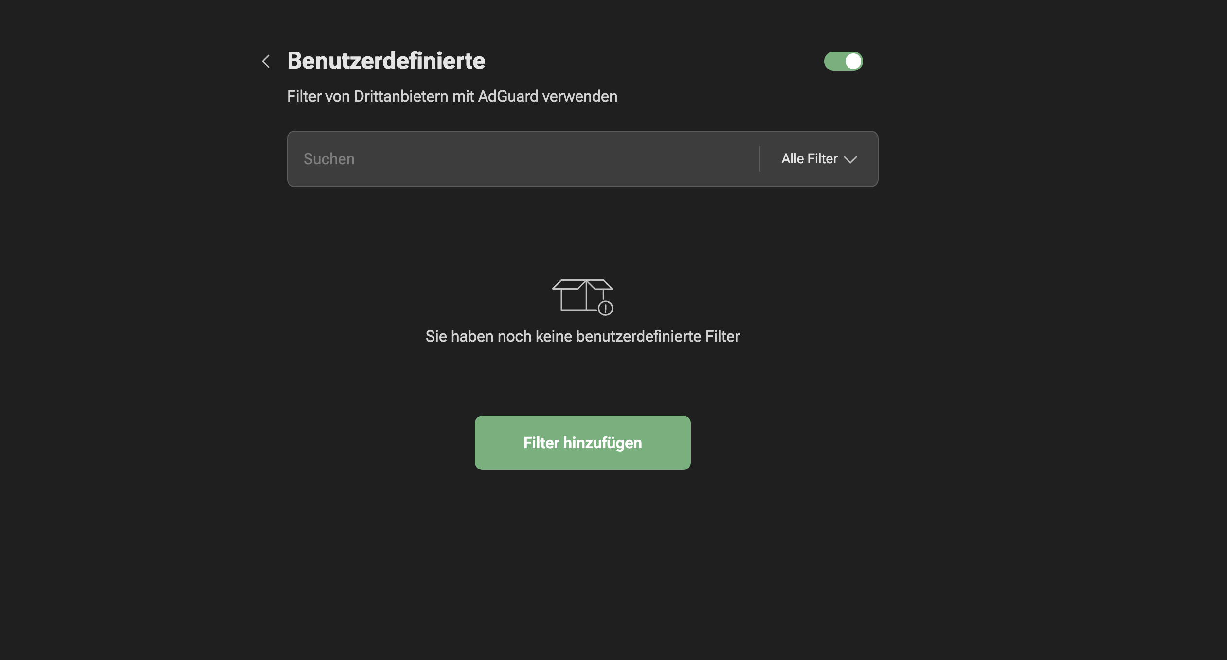 Benutzerdefinierte Filter