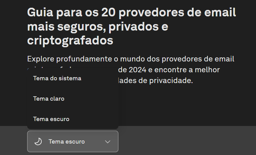 Tema escuro