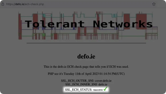 Come verificare se l'ECH &egrave; attivo
