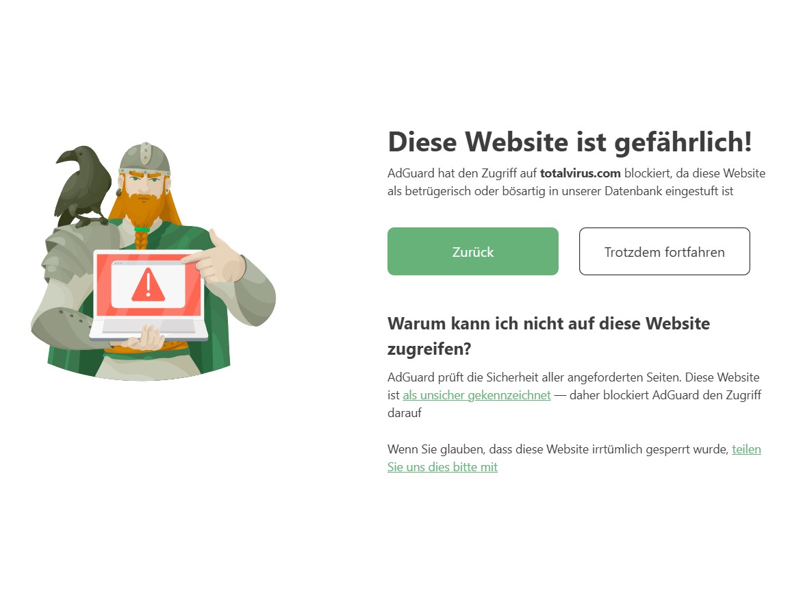 Gef&auml;hrliche Website *border